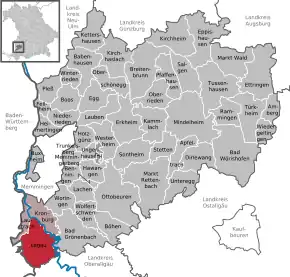 Poziția  Legau pe harta districtului Unterallgäu