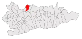 Amplasarea în cadrul județului