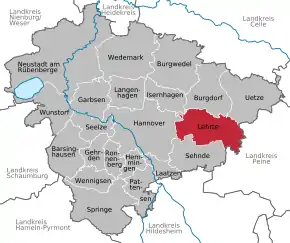 Poziția localității Lehrte
