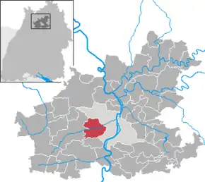 Poziția localității Leingarten