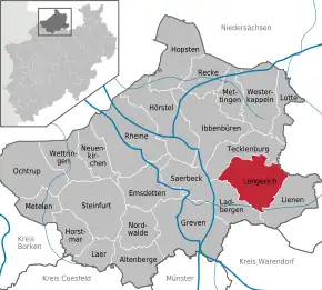 Poziția localității Lengerich