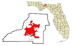 Location in Leon County and the state of Florida