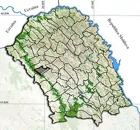 Amplasarea în cadrul județului