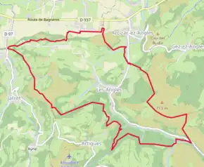 Poziția localității Les Angles