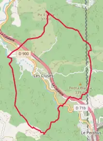 Poziția localității Les Cluses