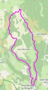Poziția localității Les Hermaux