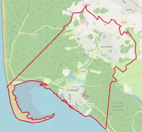 Poziția localității Les Mathes