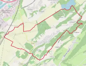 Poziția localității Les Mollettes
