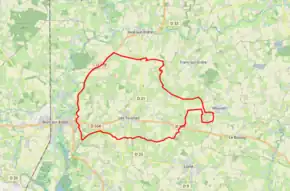 Poziția localității Les Touches