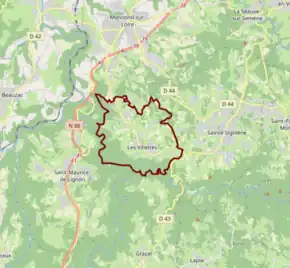 Poziția localității Les Villettes