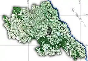 Amplasarea în cadrul județului