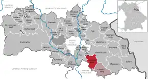 Poziția Leuchtenberg pe harta districtului Neustadt a.d.Waldnaab