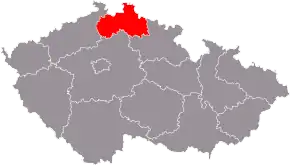 Poziția regiunii Liberec