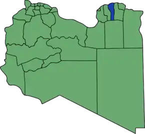 Poziția localității Districtul Al Jabal al Akhdar