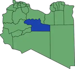 Poziția localității Districtul Al Jufrah