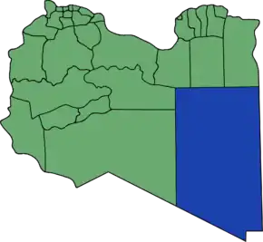 Poziția localității Districtul Al Kufrah