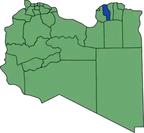 Poziția localității Districtul Al Marj