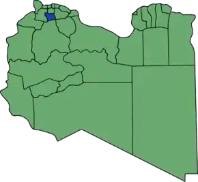 Poziția localității Districtul Gharyan