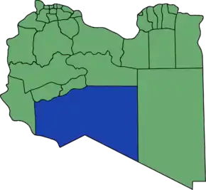 Poziția localității Districtul Murzuq