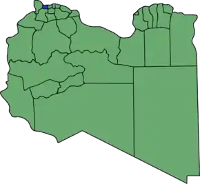 Poziția localității Districtul Sabratha Wa Surman