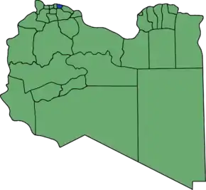 Poziția localității Districtul Tajura Wa Al Nawahi AlArba'
