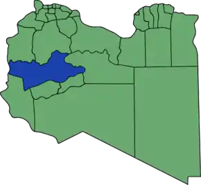 Poziția localității Districtul Wadi Al Shatii