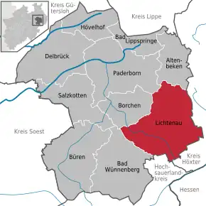 Poziția localității Lichtenau