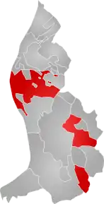 Schaan și exclavele sale în Liechtenstein