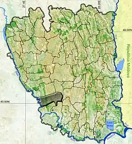 Amplasarea în cadrul județului



		
Poziția în cadrul României