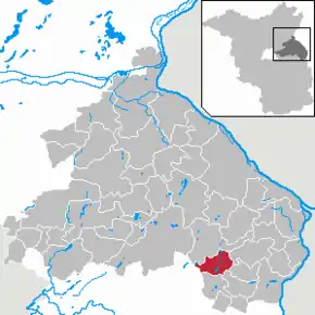 Poziția  Lietzen pe harta districtului Märkisch-Oderland