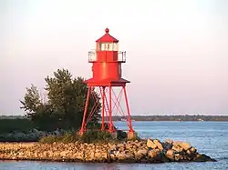The Alpena Light at the Alpena Municipal Marina