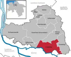 Poziția localității Lilienthal