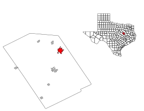 Hartă de poziționare pentru Mexia, Texas