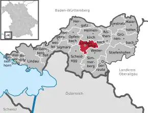 Poziția localității Lindenberg im Allgäu