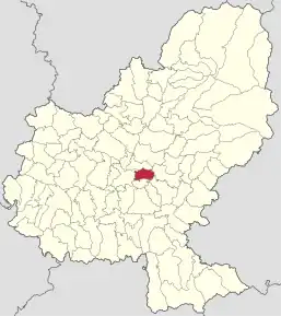 Localizare în cadrul județului