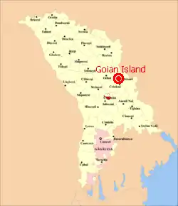 Poziția regiunii Insula Goian