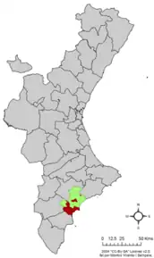 Poziția localității Alicante