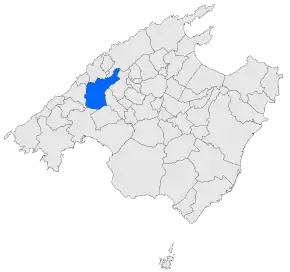 Poziția localității Bunyola