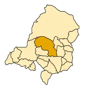 Poziția localității Calanda