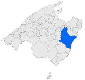 Poziția localității Manacor