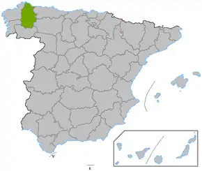 Poziția regiunii Lugo