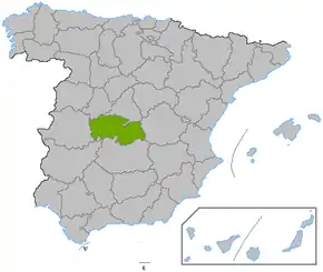 Poziția regiunii Toledo