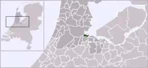 Poziția localității Diemen