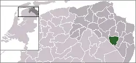 Poziția localității Veendam