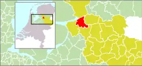 Poziția localității Zwartewaterland