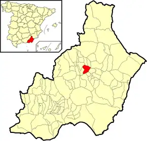 Poziția localității Macael