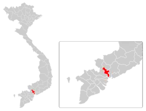 Location in Vietnam and Southern Vietnam