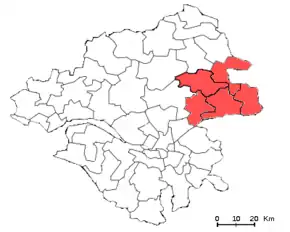 Arondismentul Ancenis în cadrul departamentului Loire-Atlantique
