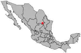 Poziția localității Saltillo