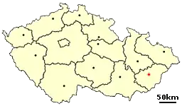 Poziția localității Vsetín